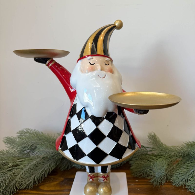 Babbo natale con vassoi